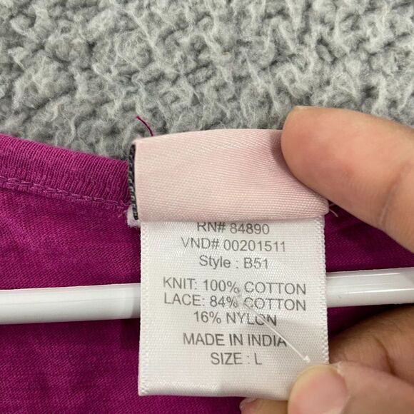 Adrian Dilafield Zig Zag Layered Women‎ L Pink Long Sleeve Top - Picture 5 of 10